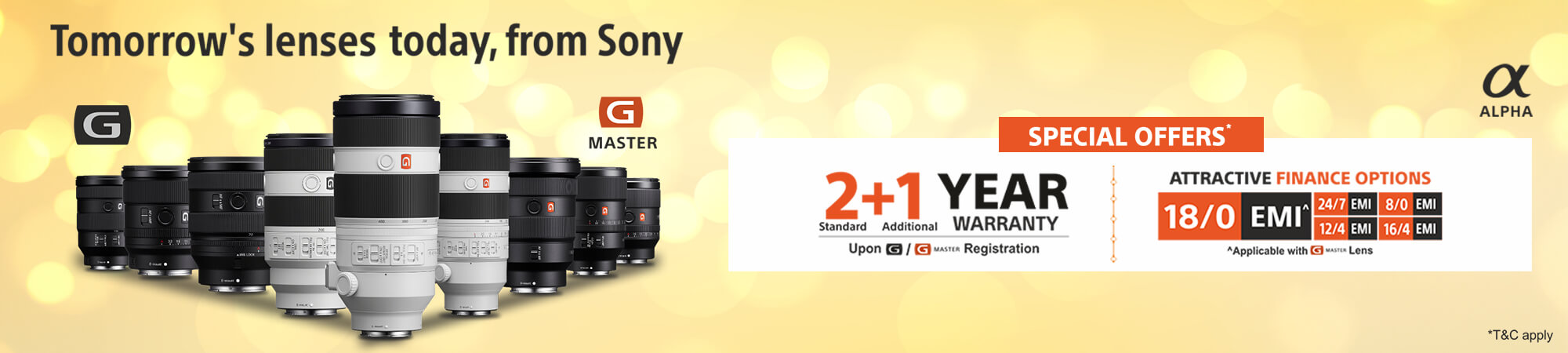 1 Year extended warranty on G  and GM Lens